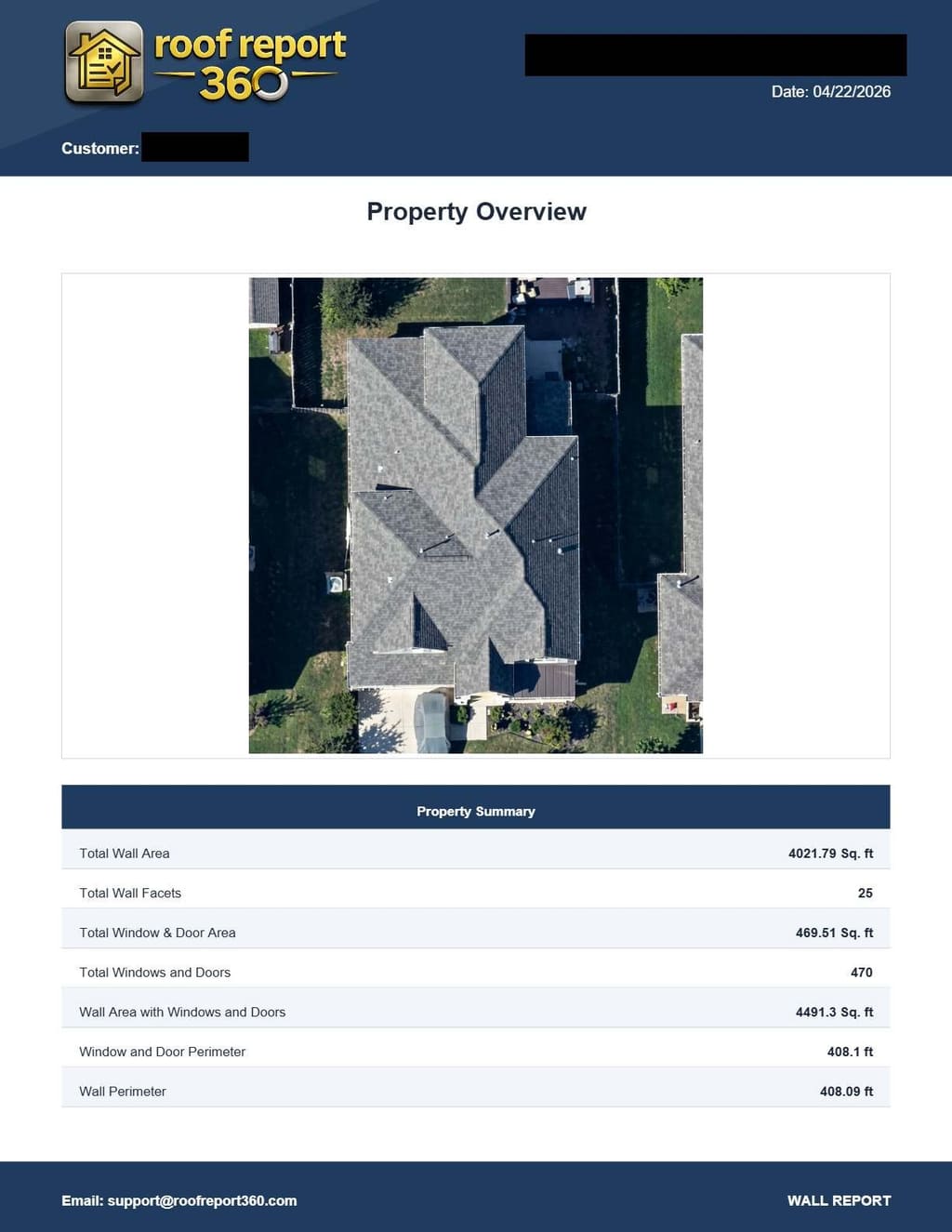 Roof + Wall Report preview